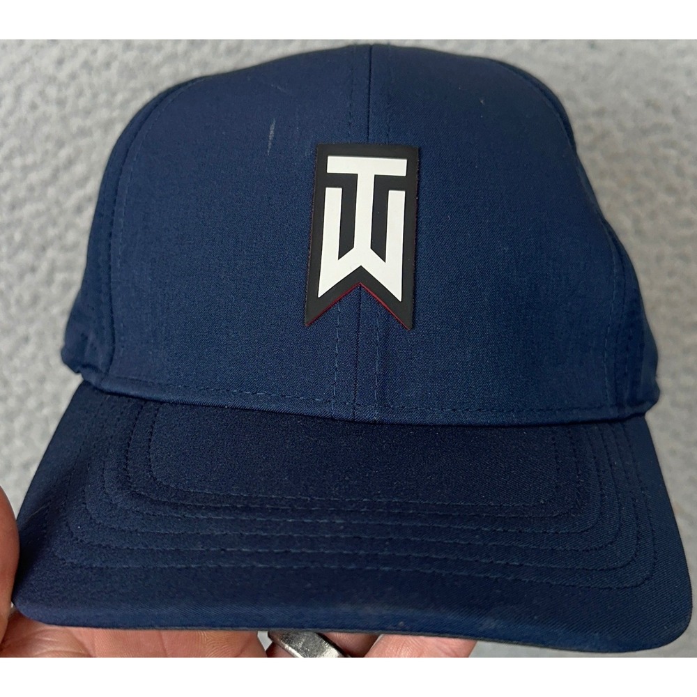 Tiger Woods Collection Nike Hat Mens Large-XL Legacy91 Blue Dri-FIT ADV Golf Cap